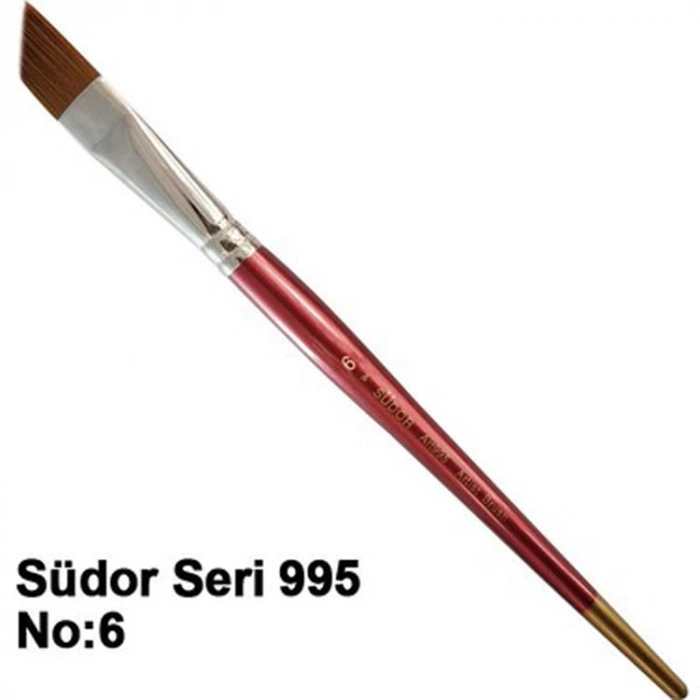 SÜDOR SF995-6 YAN KESİK SENTETİK FIRÇA NO:6