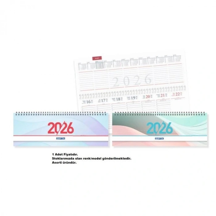 GIPTA 504-BTK BRITE 12x33 SPİRALLİ HAFTALIK MASA TAKVİMİ