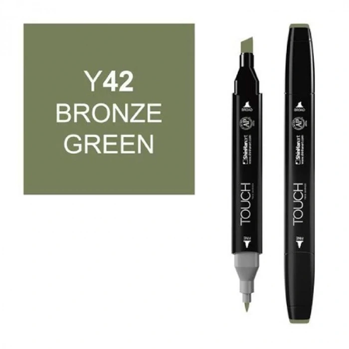 TOUCH TWIN Y42 ÇİFT UÇLU MARKER BRONZE GREEN