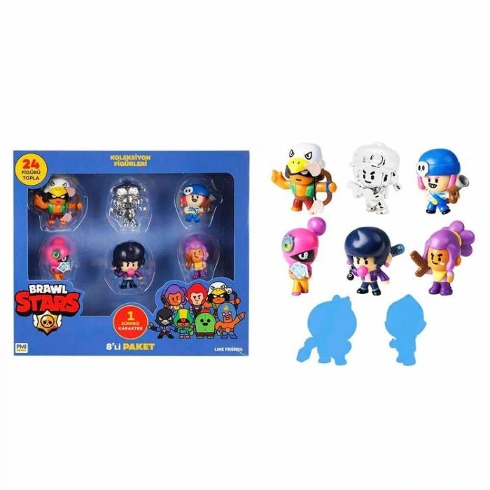 NECO BRW2070 BRAWL STARS  KOLEKSİYON FİGÜRLERİ SÜRPRİZ 2 KARAKTERLİ 8Lİ SET 3+