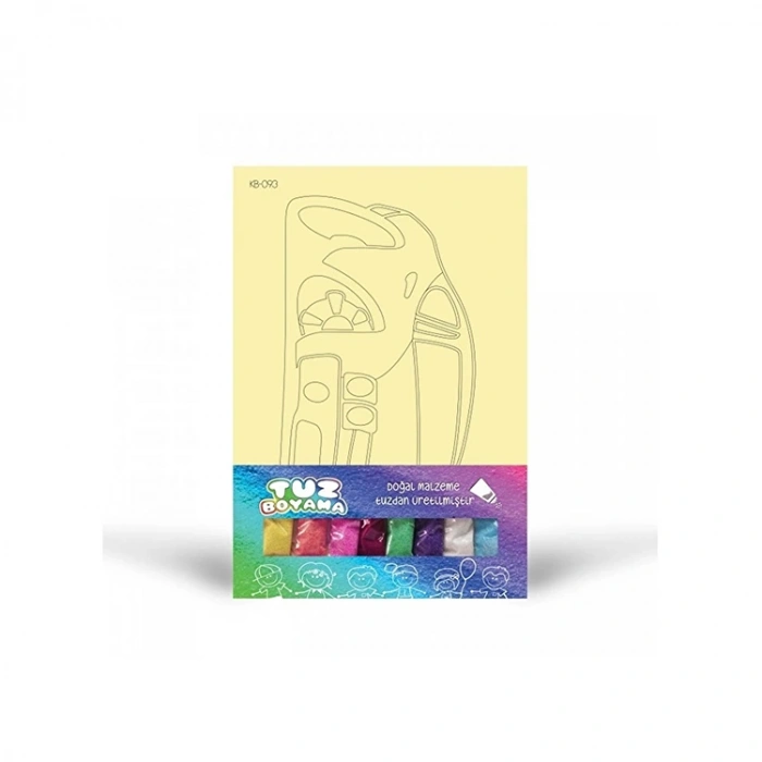 ARTİKEL TUZ BOYAMA SETİ POŞETLİ RENKLİ KLASİK ARABA KB-093