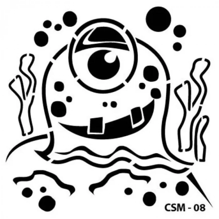 CADENCE CSM-08 STENCİL ŞABLON 25x25 - SEVİMLİ CANAVAR