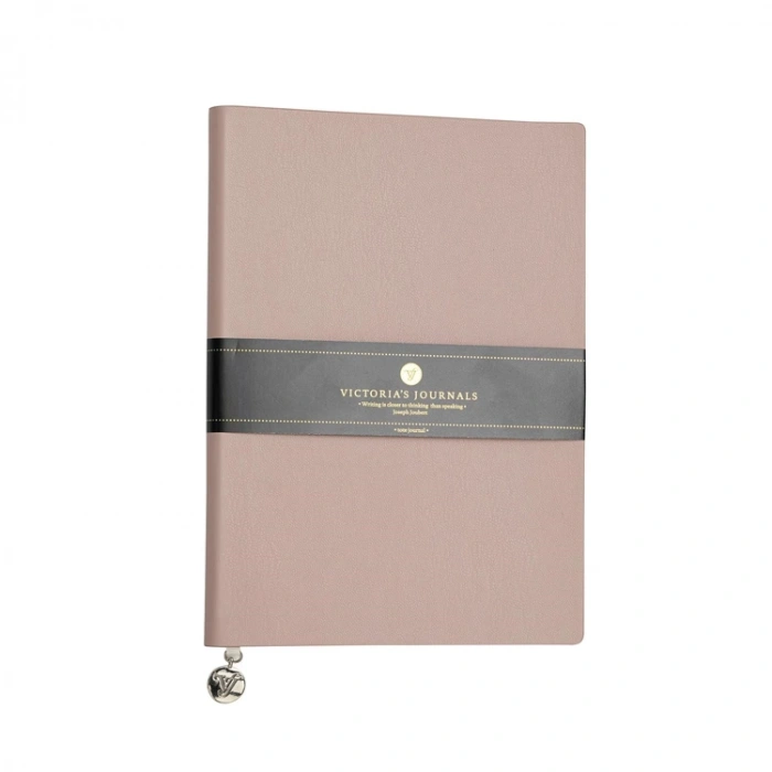 VICTORIAS JOURNALS 1137 SMYTH FLEXY ESNEK KAPAK 14.8x21cm A5 80gr. 96YP. ÇİZGİLİ DEFTER CAPPUCCINO