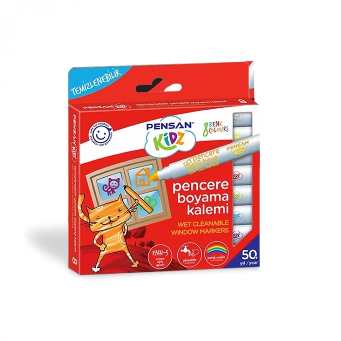 PENSAN KİDZ TEMİZLENEBİLİR 8 RENK MARKÖR