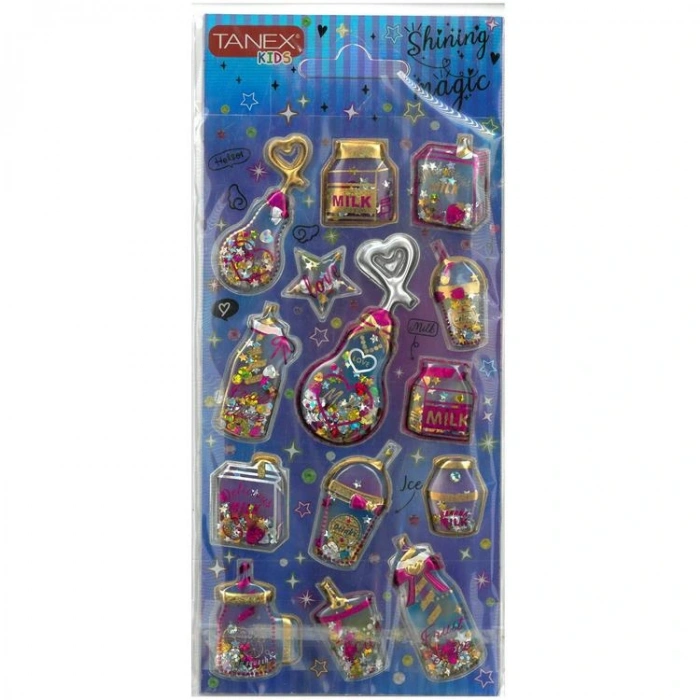 TANEX KIDS TNX-26058 DEKORATİF ETİKETLER - SHINING MAGIC PUFFY STICKER
