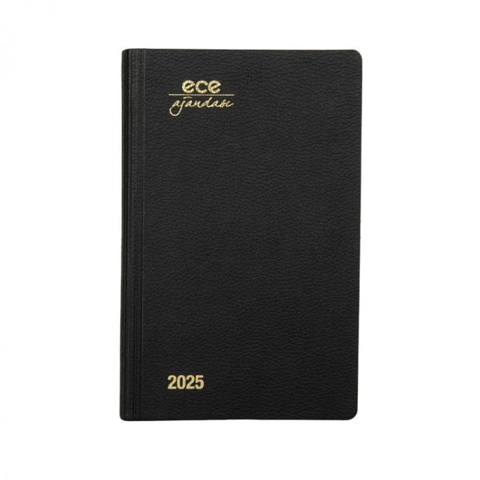 ECE 12X18 AKÇAY GÜNLÜK ÇİZGİLİ AJANDA ÇİZİLİ SİYAH