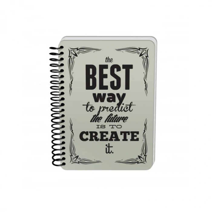 DEFFTER RAW AND GREY / BEST SERT KAPAK SPİRALLİ ÇİZGİSİZ DEFTER 96 YP