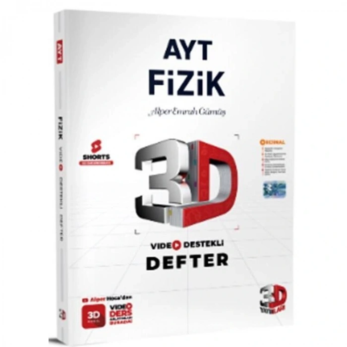 3D AYT FİZİK VİDEO DESTEKLİ DEFTER