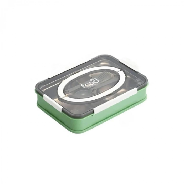 VAGONLİFE PASLANMAZ ÇELİK BÖLMELİ YEMEK KABI - LUNCH BOX  BL2201 1000 ML  YEŞİL