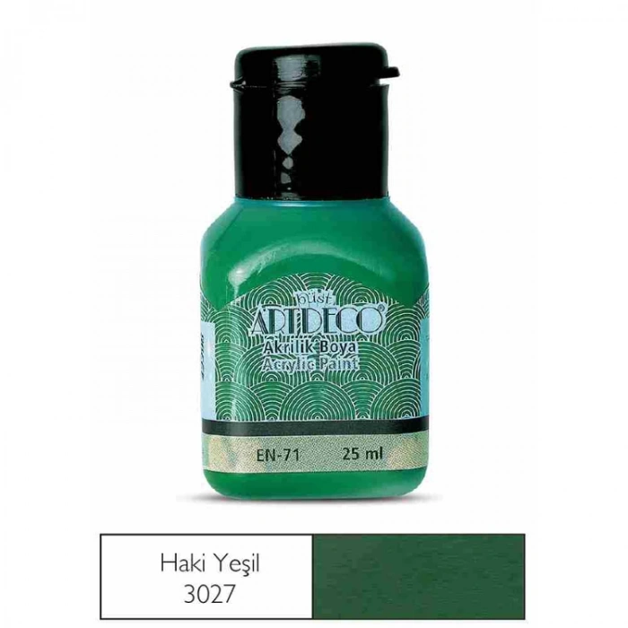ARTDECO AKRİLİK BOYA 25 ML. HAKİ YEŞİL  070A-3027