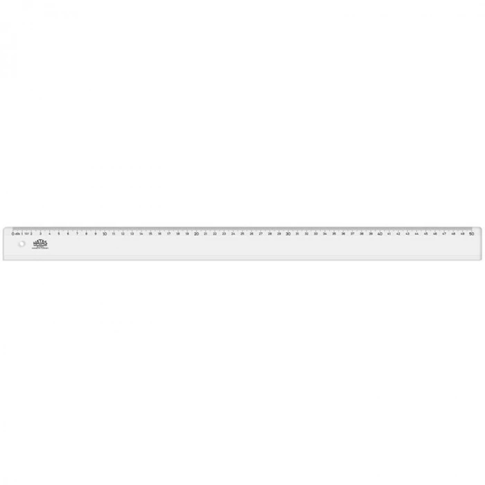 HATAS 0170 GENİŞ PLASTİK ÖĞRENCİ CETVELİ 50CM