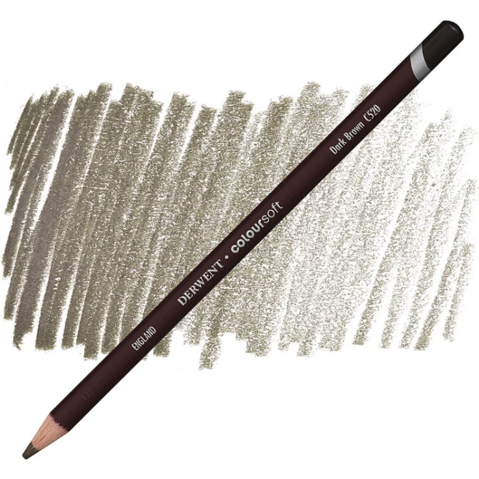DERWENT COLOURSOFT - YUMUŞAK KURUBOYA KALEMİ- DARK BROWN C520