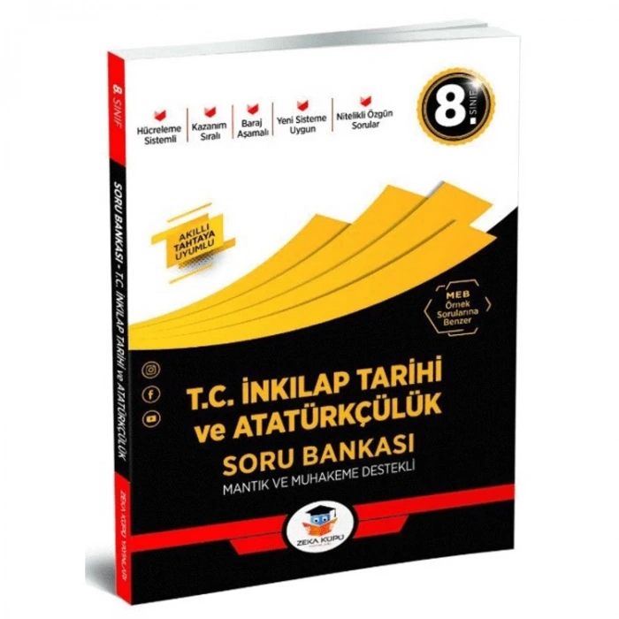 ZEKA KÜPÜ 8. SINIF T.C İNKILAP TARİHİ VE ATATÜRKÇÜLÜK SORU BANKASI