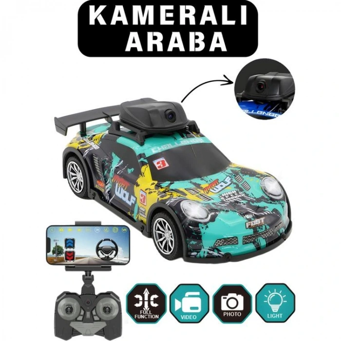 LİMON LH-C076 KUMANDALI RACING KAMERALI WIFI FOTOĞRAF-VIDEO ÇEKEN IŞIKLI ŞARJLI ARABA 6+