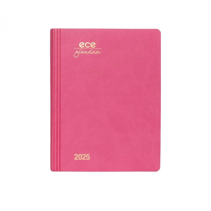 ECE 12X16 MARMARİS GÜNLÜK AJANDA ÇİZGİLİ PEMBE
