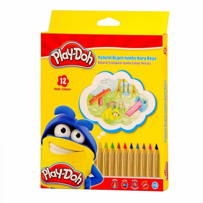 PLAY-DOH JUMBO NATUREL KURU BOYA 12 RENK