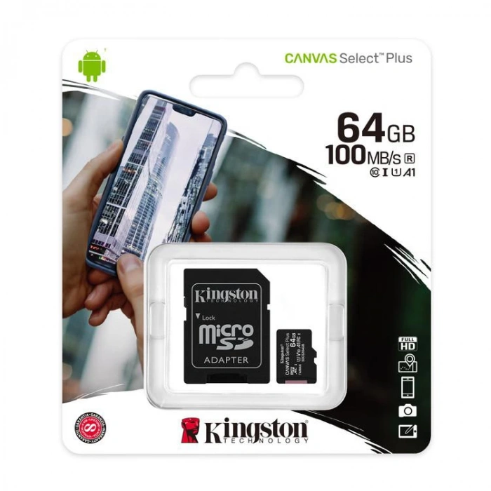 KINGSTON SDCS2 64GB MICRO SDXC CANVAS SELECT HAFIZA KARTI