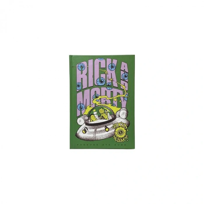 MACMUG YPK-381386 RICK&MORTY FOCUS ON SCIENCE SERT KAPAK 96 YP ÇİZGİLİ DEFTER