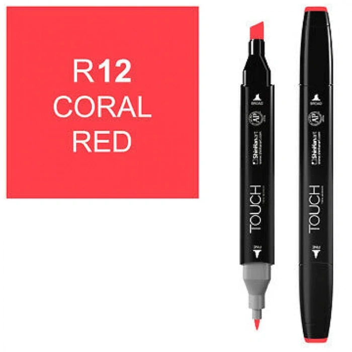 TOUCH TWIN R-12 ÇİFT UÇLU MARKER CORAL RED