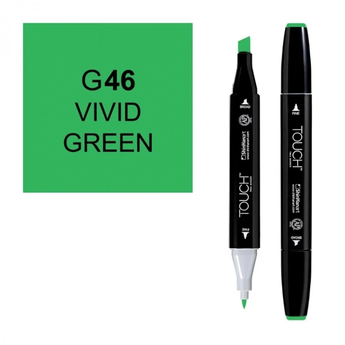 TOUCH TWIN G-46 ÇİFT UÇLU MARKER VIVID GREEN