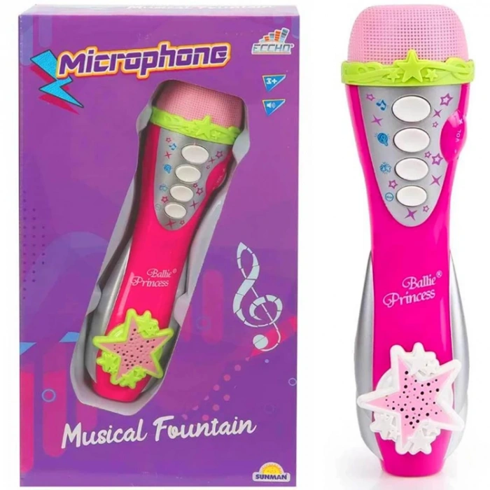 SUNMAN 34564 STAR SESLİ MÜZİKLİ KARAOKE MİKROFON 3+