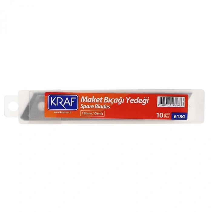 KRAF METAL MAKET BIÇAĞI GENİŞ YEDEĞİ 10LU 618G