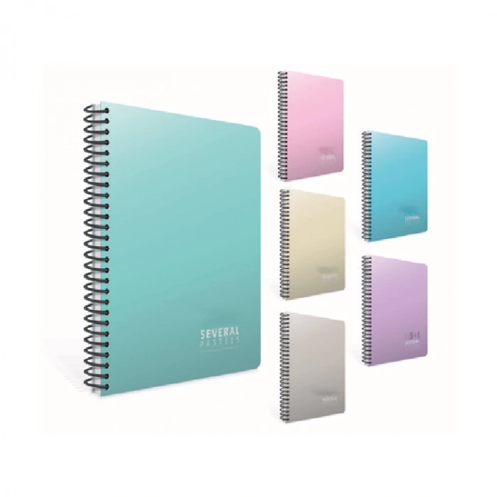 GIPTA SEVERAL PASTEL SPİRALLİ  A4 PP KAPAK 5+1 200YP. SEPERATÖRLÜ DEFTER