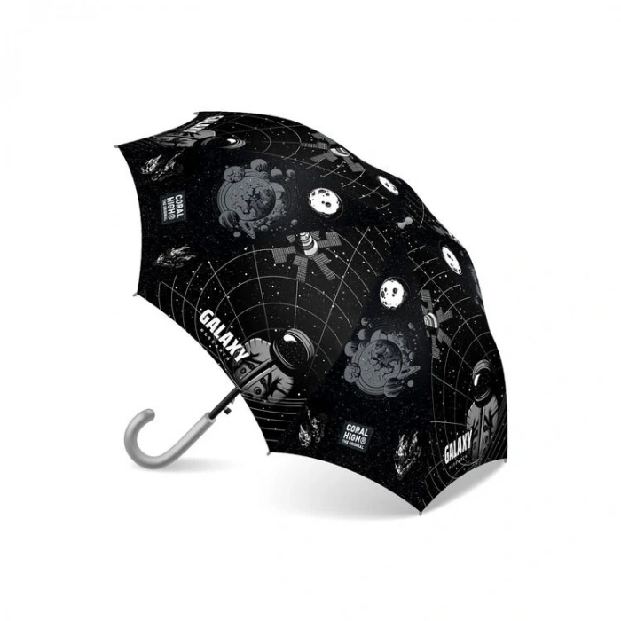 CORAL HIGH 12679 KIDS SİYAH GALAXY DESENLİ ÇOCUK ŞEMSİYESİ