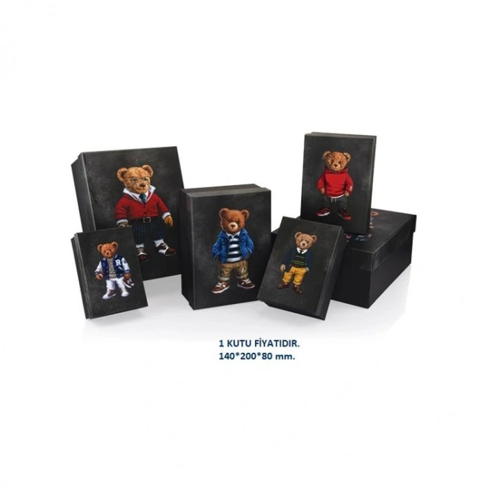 GIPTA XOXO DİKDÖRTGEN HEDİYE KUTUSU BX2790 B NO:2 140X200X80 mm - TEKLİ