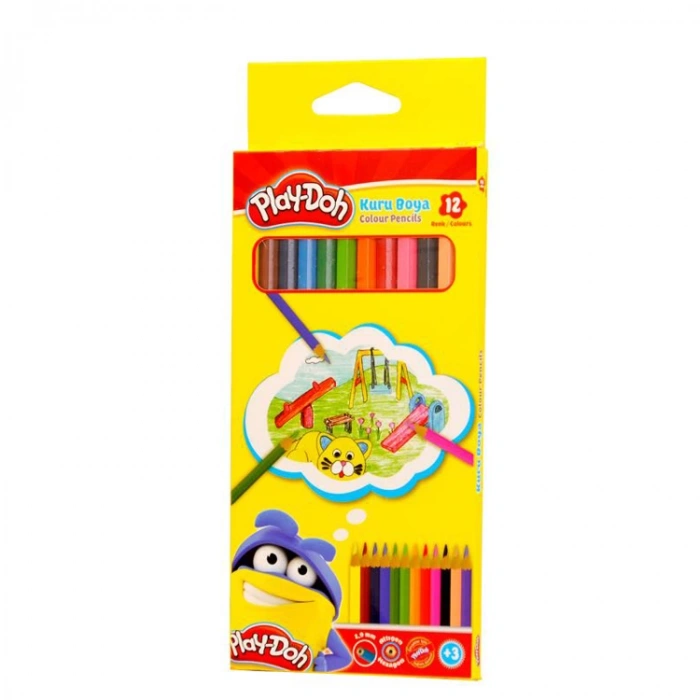 PLAY-DOH WOODFREE KURU BOYA 12 RENK (ALTIGEN)  PLAY-KU029