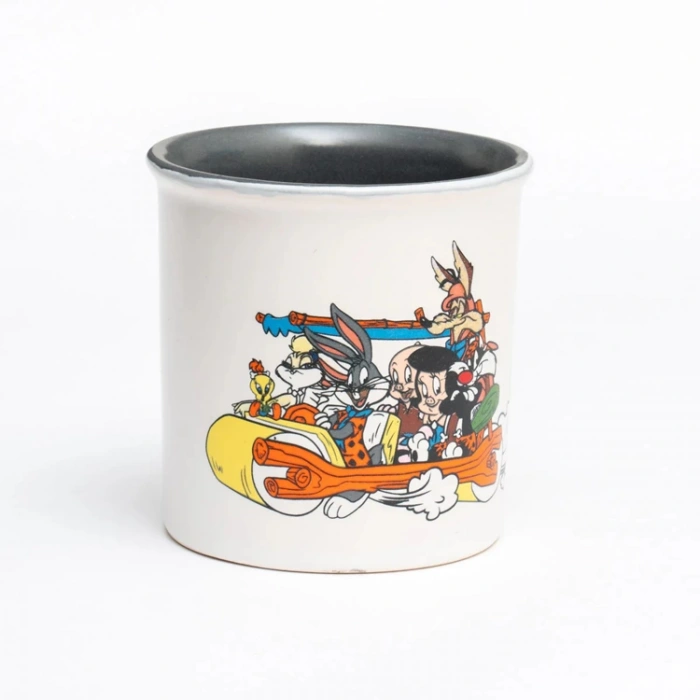 MACMUG 380917 WB100 AMSTERDAM MUG THE FLINTSTONES İÇ KISMI GRİ DIŞI KREM SERAMİK KUPA