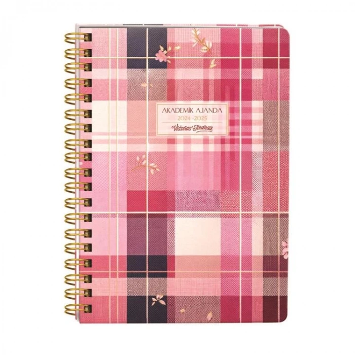 VICTORIAS JOURNALS 1276 SPİRALLİ 17x23 SERT KAPAK 2024-2025  AKADEMİK AJANDA