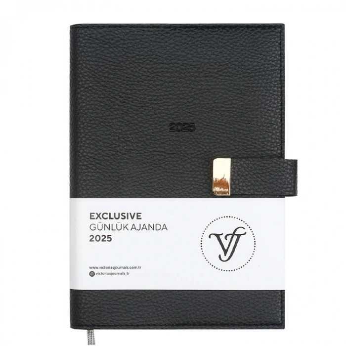 VICTORIAS JOURNALS 124-1455 14X20,5 EXCLUSIVE GÜNLÜK AJANDA A5 - SİYAH