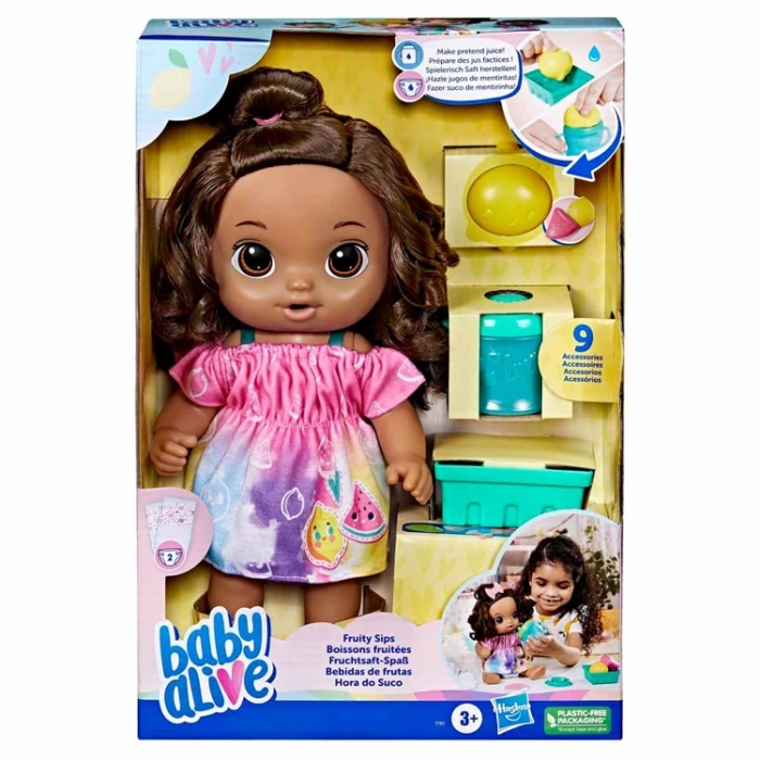 HASBRO BABY ALIVE F7357 EĞLENCELİ YUDUMLAR ESMER BEBEK 3+