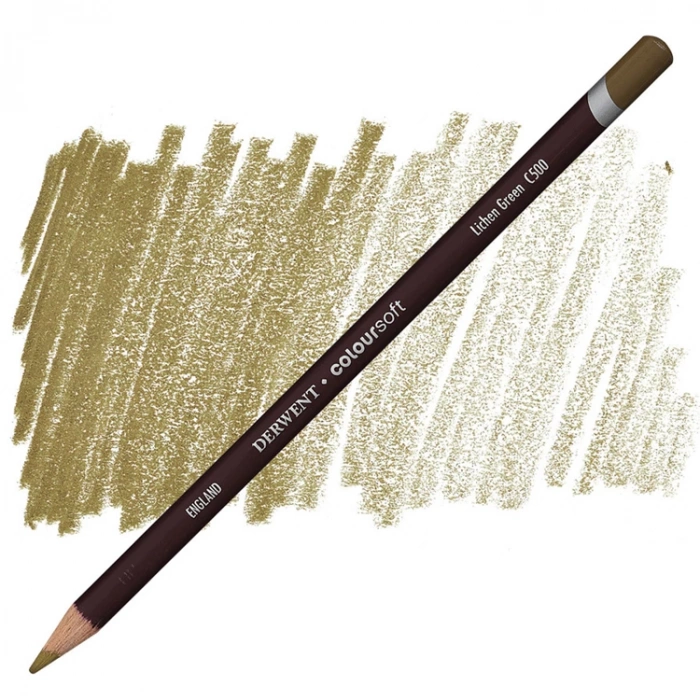 DERWENT COLOURSOFT - YUMUŞAK KURUBOYA KALEMİ- LICHEN GREEN C500