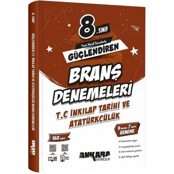ANKARA YAYINLARI 8.SINIF GÜÇLENDİREN T.C İNKILAP TARİHİ VE ATATÜRKÇÜLÜK BRANŞ DENEMELERİ