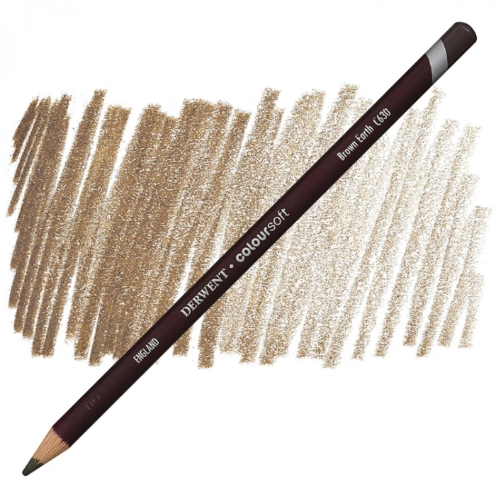 DERWENT COLOURSOFT - YUMUŞAK KURUBOYA KALEMİ- BROWN EARTH C630