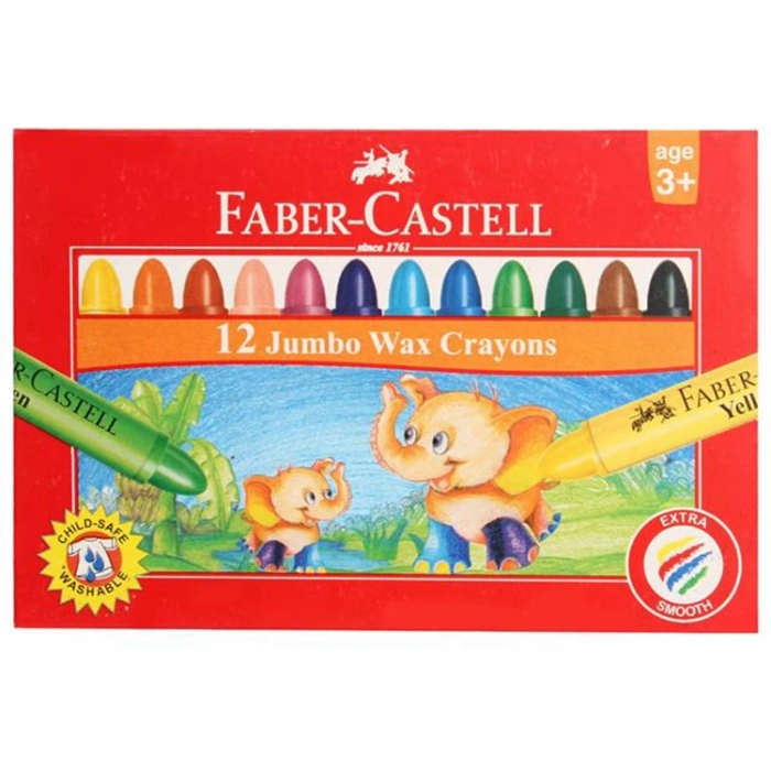 FABER CASTELL SÜPER YIKANABİLİR MUM BOYA 12 RENK
