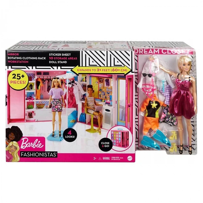MATTEL GBK10 BARBIENİN RÜYA DOLABI OYUN SETİ