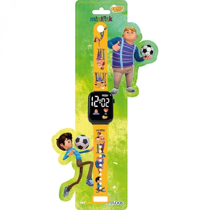 MİNİFLAK RAFADAN TAYFA 5089 LİSANSLI LED ÇOCUK KOL SAATİ SARI