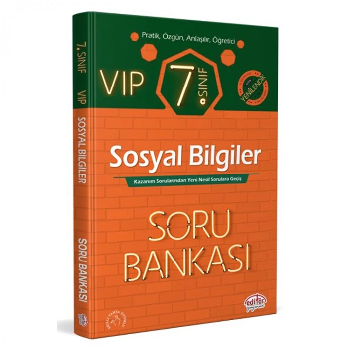 EDİTÖR 7.SINIF VIP SOSYAL BİLGİLER SORU BANKASI