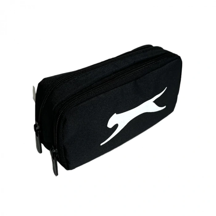 SLAZENGER 24017 İKİ BÖLMELİ KUMAŞ KALEM ÇANTASI SİYAH