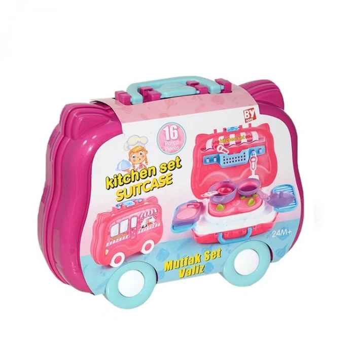 BAYRAKTAR 562 TEKERLEKLİ ÇANTALI MUTFAK SETİ 16 PARÇA