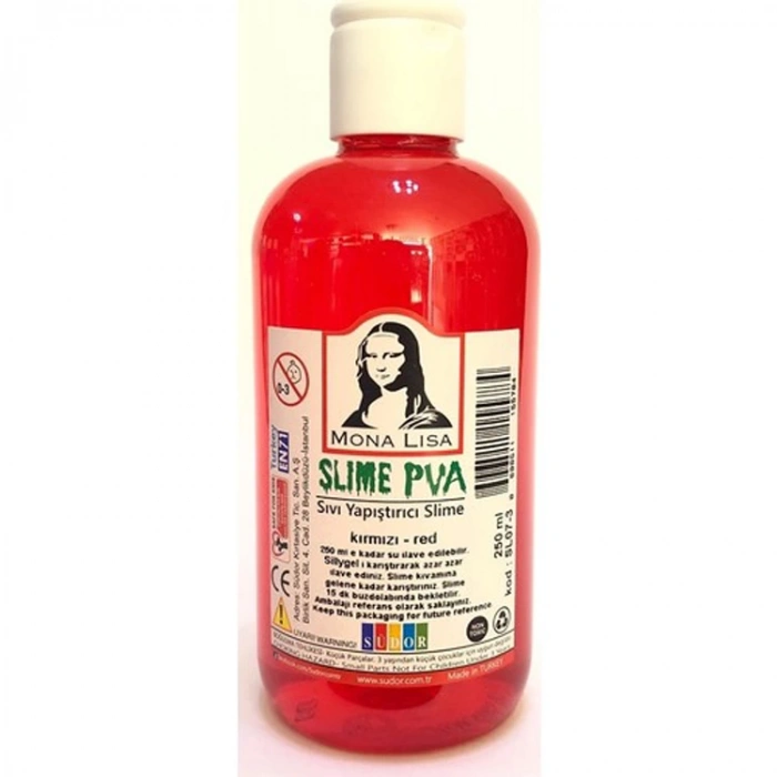 SÜDOR SL07-3 SLIME SIVI YAPIŞTIRICI 250 ML KIRMIZI