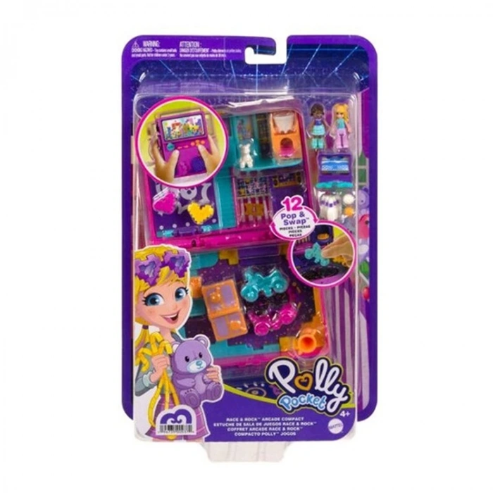 MATTEL  FRY35/HCG15 POLLY POCKET VE MACERALARI MİCRO OYUN SETİ RACE-ROCK