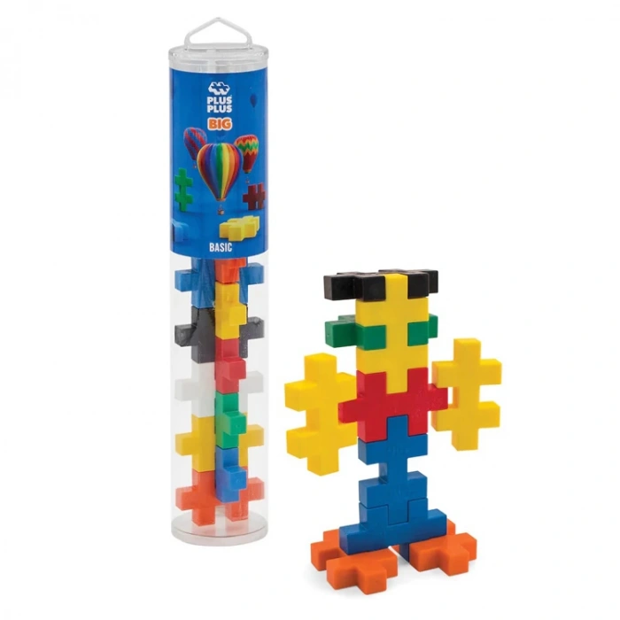 PLUS-PLUS 3224 BASIC MİX BÜYÜK BLOK PUZZLE YAPI SETİ 15 PARÇA TÜP