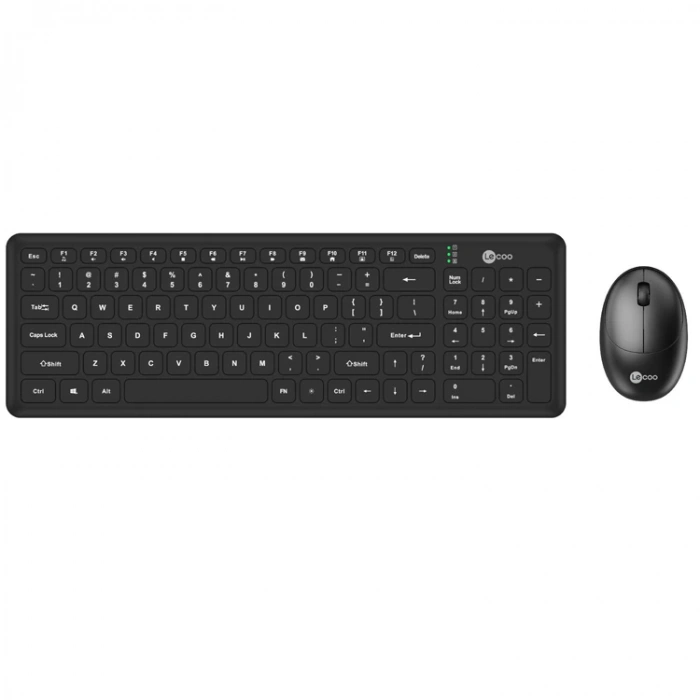 LENOVO LECOO KW204 KABLOSUZ TÜRKÇE Q KLAVYE & MOUSE SET SİYAH