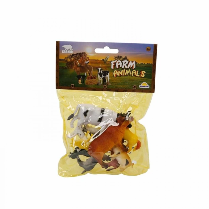 SUNMAN ÇİFTLİK HAYVANLARI POŞETLİ HAYVAN OYUN SETİ