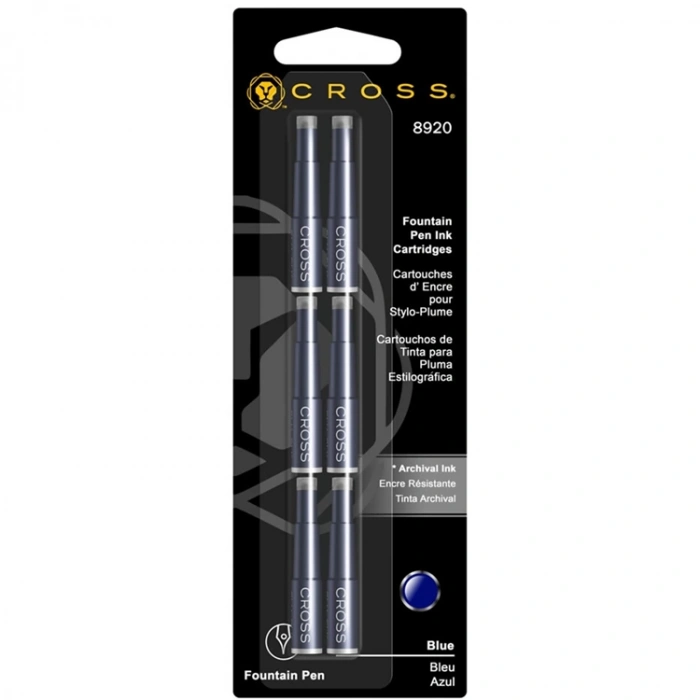 CROSS 8920D  DOLMA KALEM KARTUŞU 6LI - MAVİ