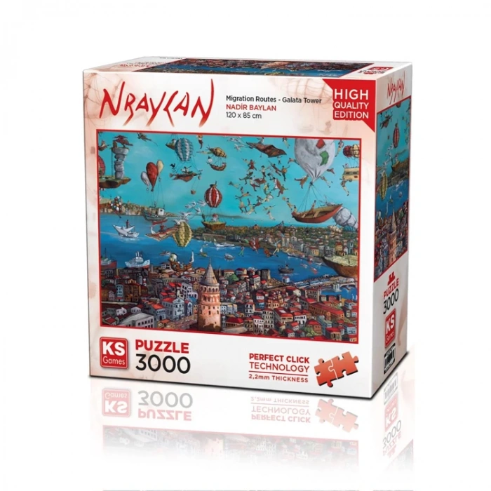 KS GAMES 23017 MIGRATION ROUTES - GALATA TOWER 120x85cm YAPBOZ/PUZZLE 3000 PARÇA